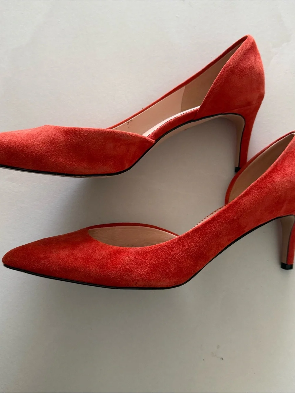 J. Crew Women's Orange Suede Pointed-Toe Flats